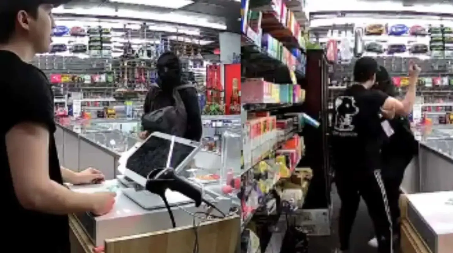 Video. Dueño de tienda apuñala a ladrón que intentó robarle