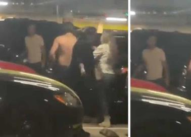 Video. Mujer detona arma durante pelea en estacionamiento