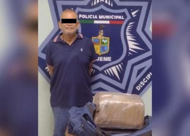 "Cae" sexagenario cargado de droga