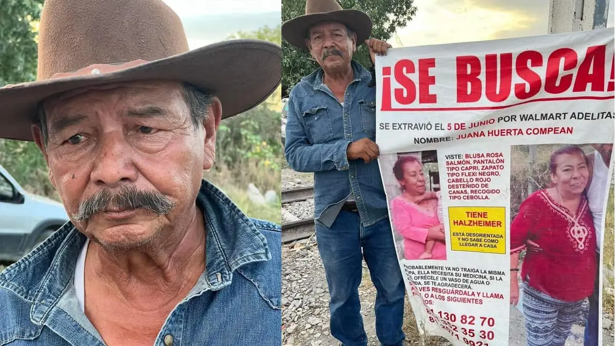 Anciano deja todo por buscar a su esposa desaparecida