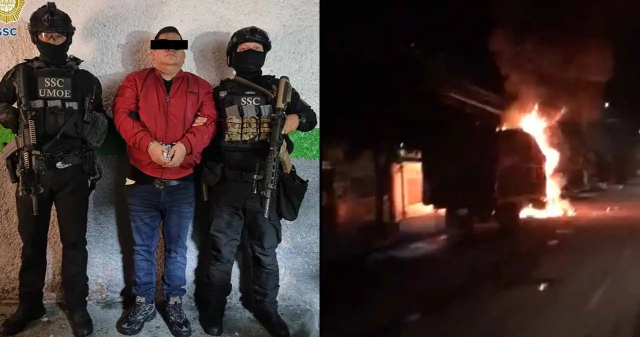 Video. Detención de líder criminal causa violencia en Colima
