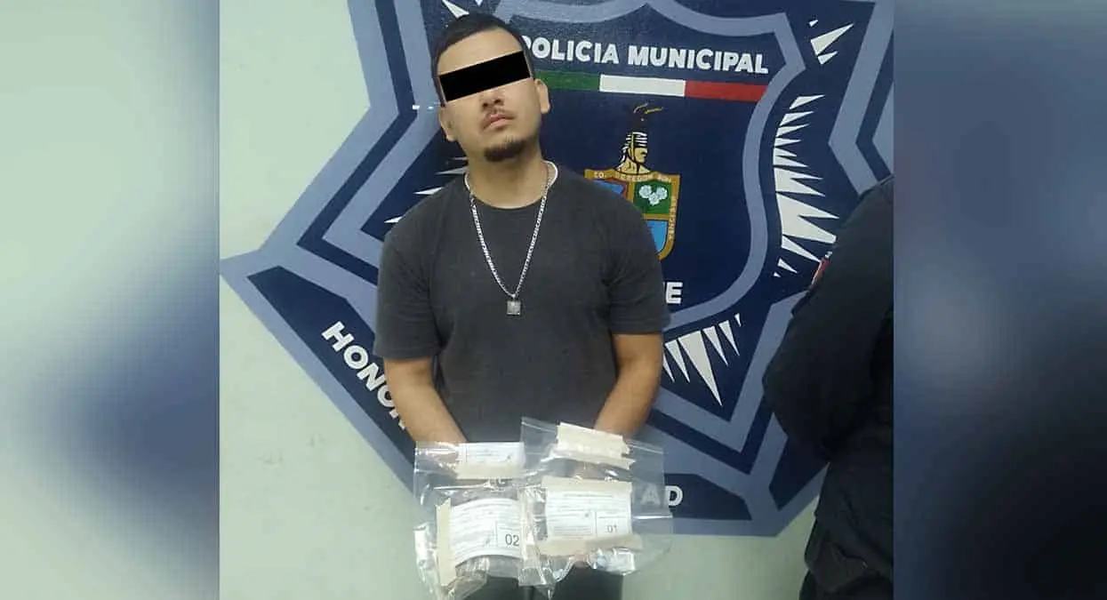 Lo agarran cargado de crystal y mariguana