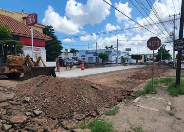 Rehabilitan los cruceros con concreto hidráulico