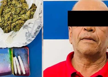 Detienen a sexagenario con marihuana