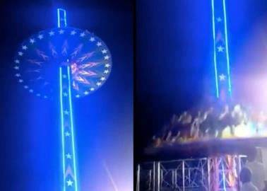 VIDEO. Momentos de terror: cae juego mecánico en la india