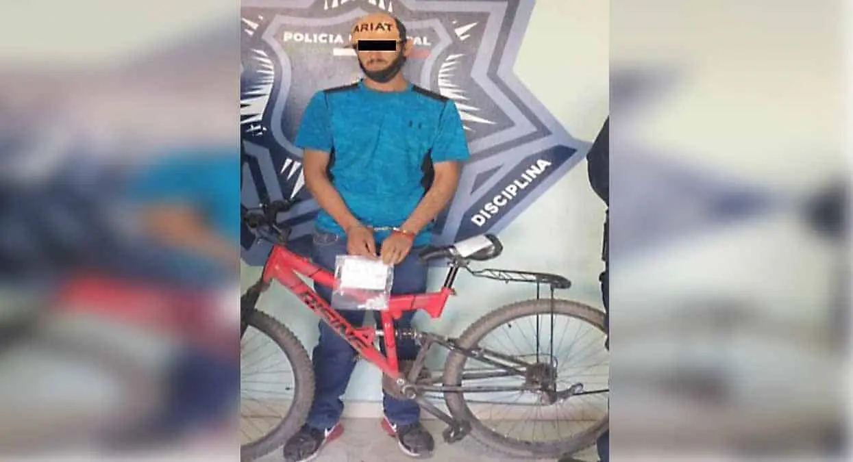 Detienen a ciclista con droga