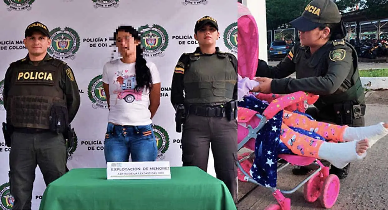 Enyesaba las piernas a su hija para pedir dinero limosnas