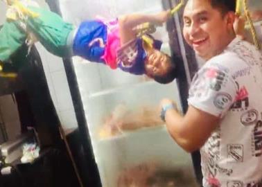 Por diversión, carniceros cuelgan a menor discapacitado como res