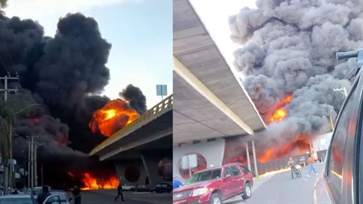 VIDEO. Fuerte explosión al chocar pipa contra tren