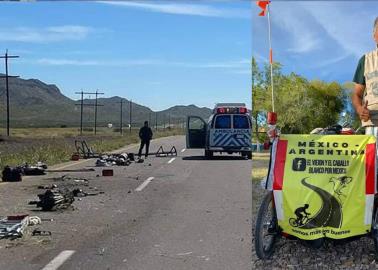 Muere atropellado guaymense que viajaba en bicicleta a Argentina