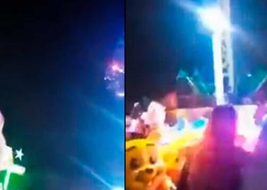 VIDEO. Se desploma juego mecánico en plena feria