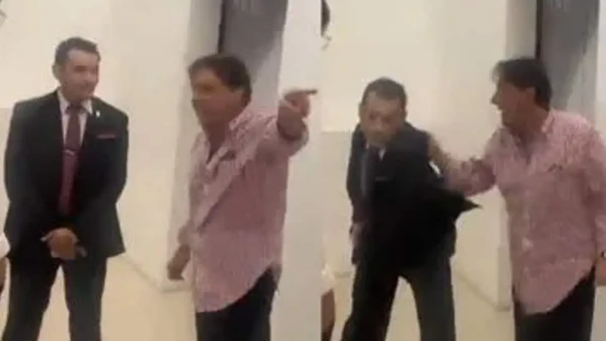 VIDEO. Dueño de famoso restaurante agrede guardia de seguridad