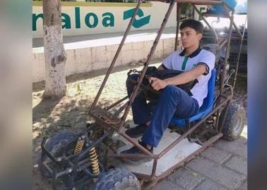 Estudiante de Conalep construye vehículo para ir a la escuela