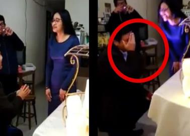 VIDEO. Joven se equivoca al pedir matrimonio y se viraliza