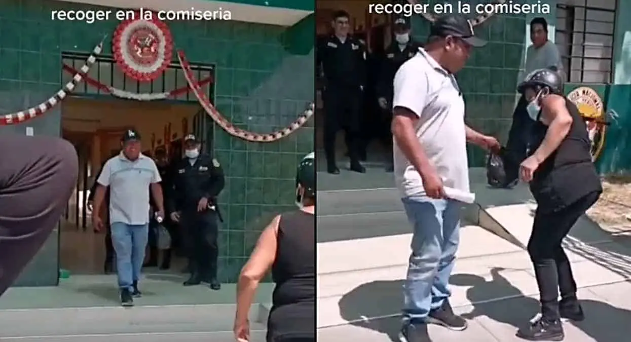 VIDEO. Sale de la cárcel y su mamá lo recibe a cintarazos
