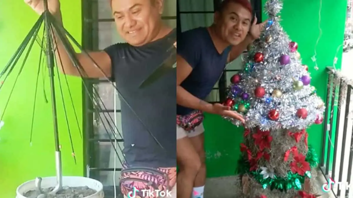 VIDEO.Salva la Navidad: construye arbolito con paraguas reciclado