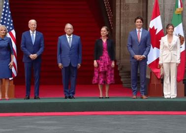 AMLO recibe en Palacio Nacional a Biden y Trudeau para Cumbre