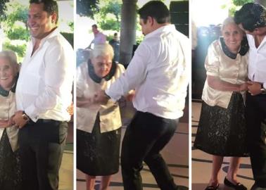 VIDEO.Julión Álvarez enamora a sus fans al bailar con su abuelita