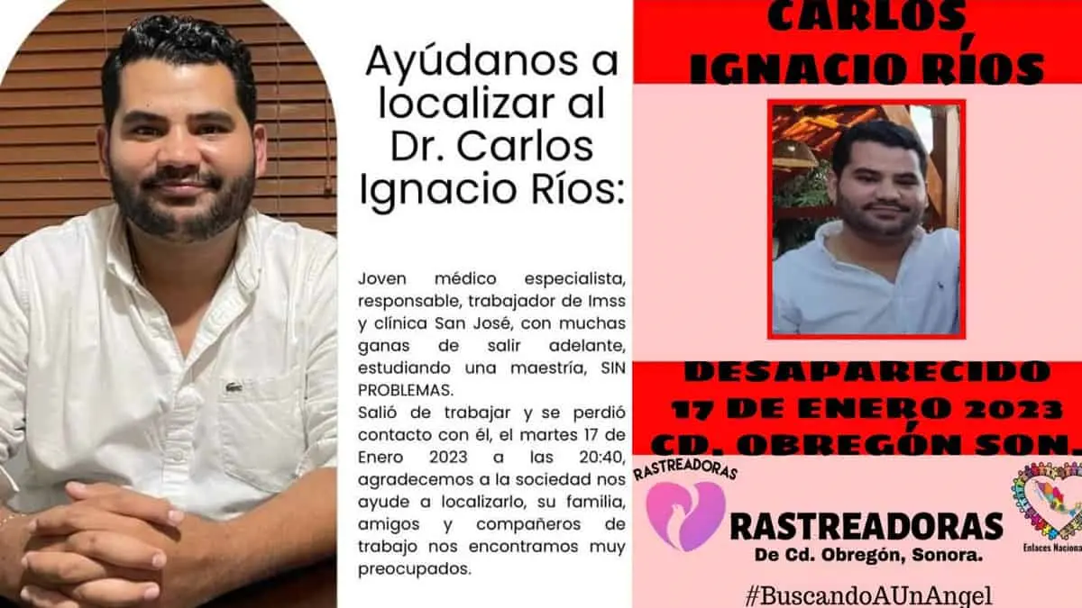 Desaparece joven médico
