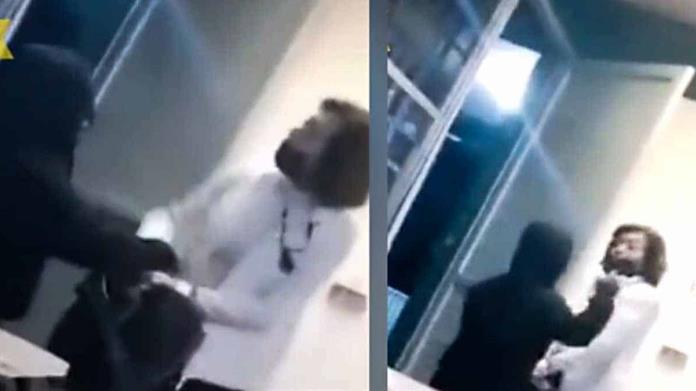 VIDEO. Profe quiere revisarle la mochila y la amenaza con tijeras VIDEO. Profe quiere revisarle la mochila y la amenaza con tijeras