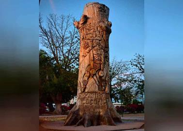 Enderezarán árbol con una escultura