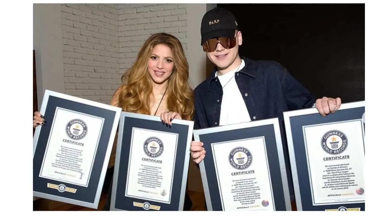 Estos son los 10 record Guinness de Shakira y Bizarrap