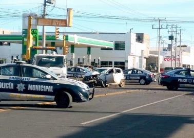  Se registra choque múltiple en el Centro de Obregón