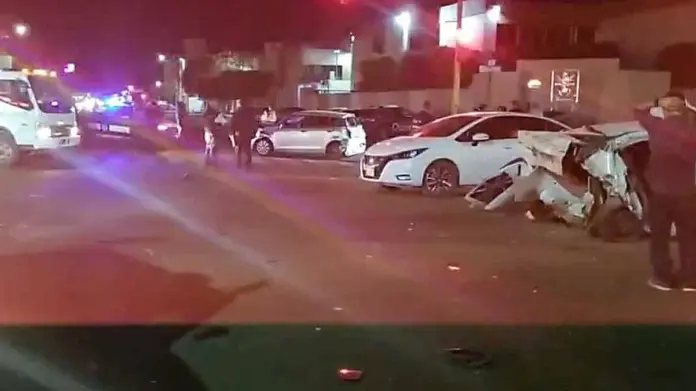 Brutal choque en el Centro de Obregón