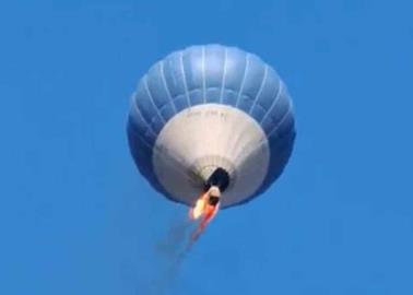 Video. Se incendia globo aerostático; hay dos muertos