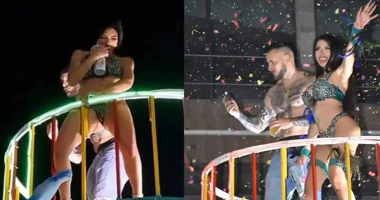 Video. Yeri Mua y el triste espectáculo que brindó en Carnaval de Tihuatlán 2023
