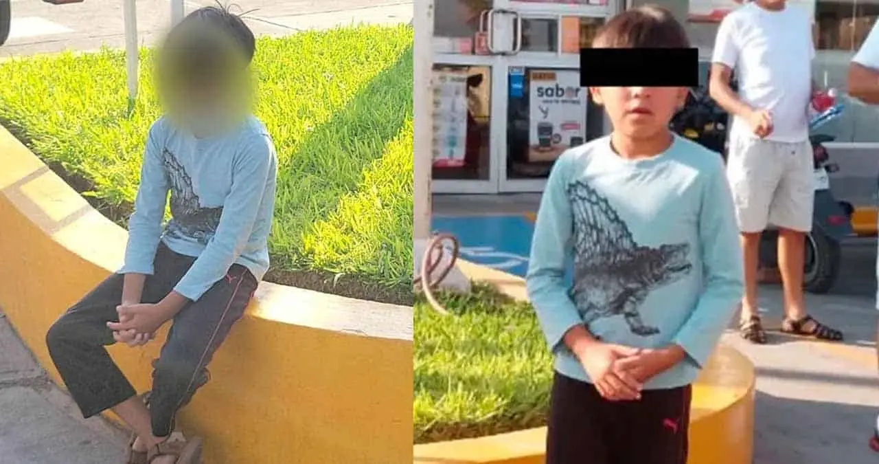 Olvidan a niño en un Oxxo de camino a la playa