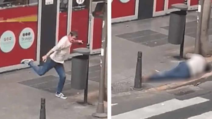 VIDEO. Batalla del siglo: hombre se pelea con un bote de basura y pierde VIDEO. Batalla del siglo: hombre se pelea con un bote de basura y pierde