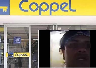 VIDEO | Hombre prende fuego a tienda Coppel por deuda y transmite en vivo