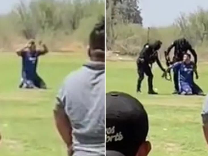 VIDEO | Policía detiene a jugador en pleno partido de futbol VIDEO | Policía detiene a jugador en pleno partido de futbol