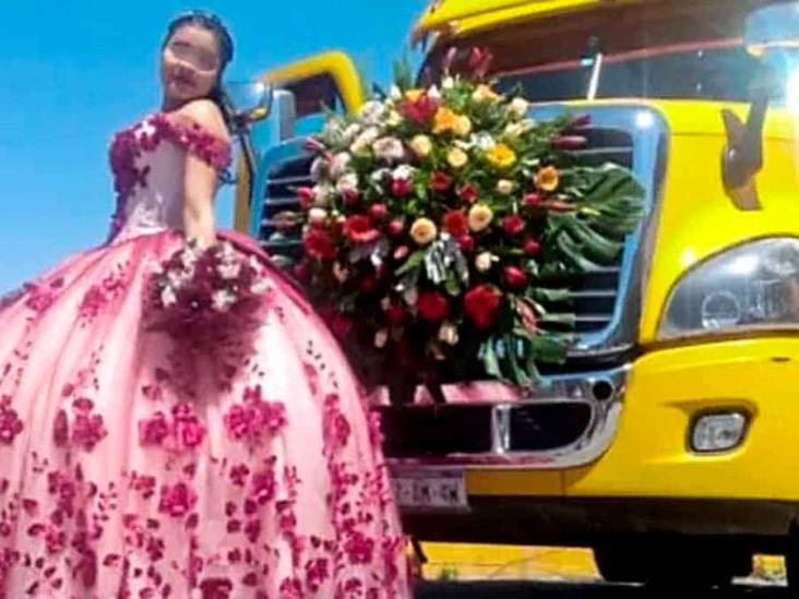 VIDEO | Orgullosa quinceañera llega a misa en el tráiler de su papá VIDEO | Orgullosa quinceañera llega a misa en el tráiler de su papá