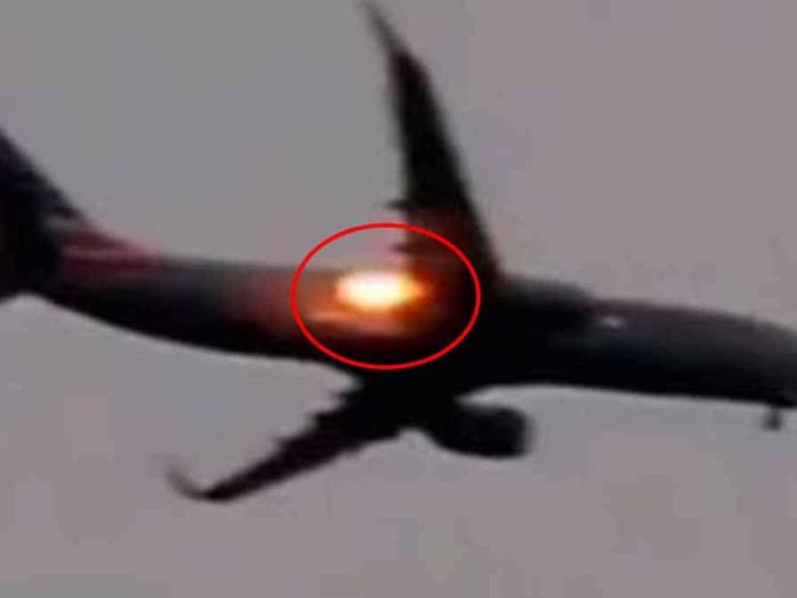 VIDEO | Avión se incendia luego de despegar con 167 pasajeros y continúa su viaje VIDEO | Avión se incendia luego de despegar con 167 pasajeros y continúa su viaje