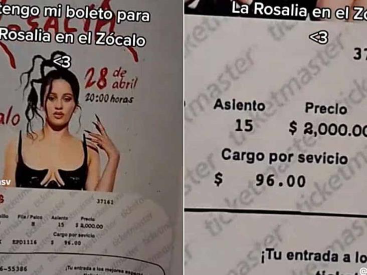 VIDEO | Presume que compró boleto para Rosalía en el Zócalo; internautas se la acaban VIDEO | Presume que compró boleto para Rosalía en el Zócalo; internautas se la acaban