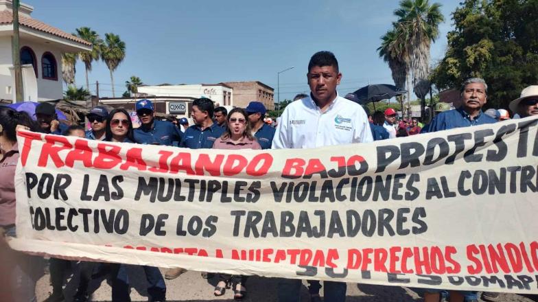 Huatabampo. Sindicato trabaja bajo protesta en Oomapas