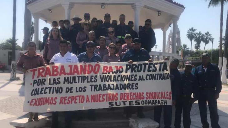 Huatabampo. Sindicato trabaja bajo protesta en Oomapas