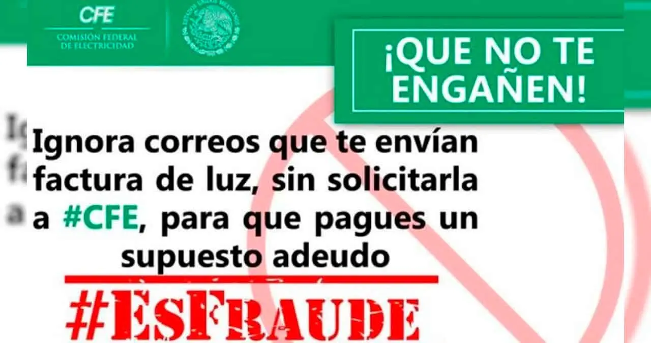 ¡Cuidado! CFE: Alerta a clientes a no caer en estos fraudes