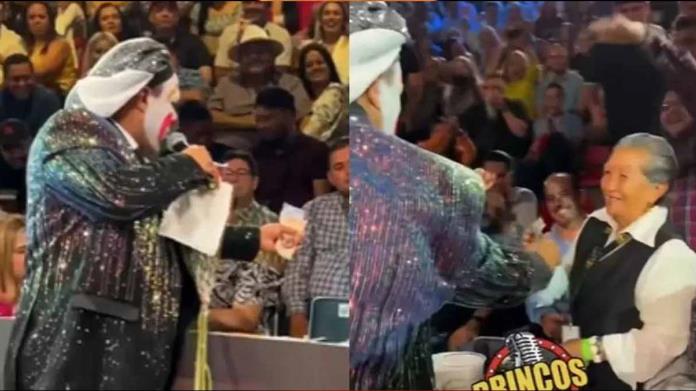 VIDEO | Brincos Dieras recauda fuerte cantidad de dinero para abuelita que vendía cerveza durante su show VIDEO | Brincos Dieras recauda fuerte cantidad de dinero para abuelita que vendía cerveza durante su show