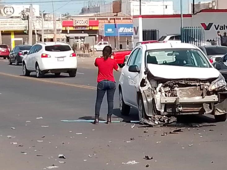 Se registra choque en centro de Obregón Se registra choque en centro de Obregón