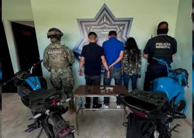 Detienen a menores con arma de fuego y motos robadas en Cajeme