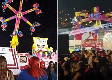 VIDEO | En Nogales colapsa juego mecánico con 30 personas abordo
