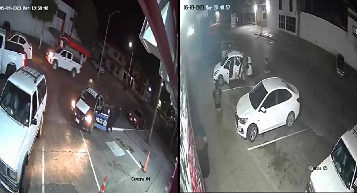 VIDEO | En Los Mochis: policías se echan a correr durante ataque armado en florería