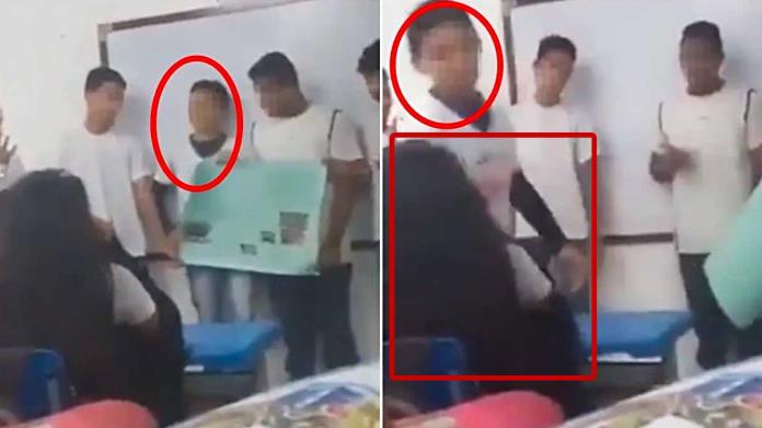 VIDEO | Le clava una pluma en la cara a su compañera de clase VIDEO | Le clava una pluma en la cara a su compañera de clase