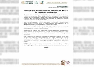 Destituyen a directivo del IMSS por actos inmorales durante videoconferencia