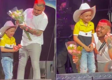 VIDEO | Christian Nodal hace llorar a un niño durante su concierto