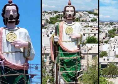 VIDEO | ¿Cuánto mide la escultura gigante de San Judas Tadeo en Culiacán que está causando sensación en redes?