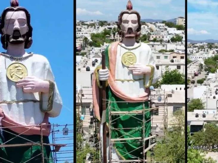 VIDEO | ¿Cuánto mide la escultura gigante de San Judas Tadeo en Culiacán que está causando sensación en redes? VIDEO | ¿Cuánto mide la escultura gigante de San Judas Tadeo en Culiacán que está causando sensación en redes?